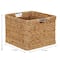 Household Essentials 11" Square Hyacinth Wicker Basket